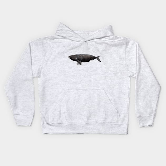 Northern right whale Kids Hoodie by chloeyzoard